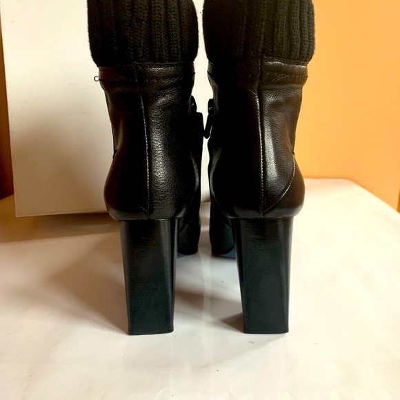 CoSTUME NATIONAL Leather Booties 37.5/A Italy - Picture 5 of 9